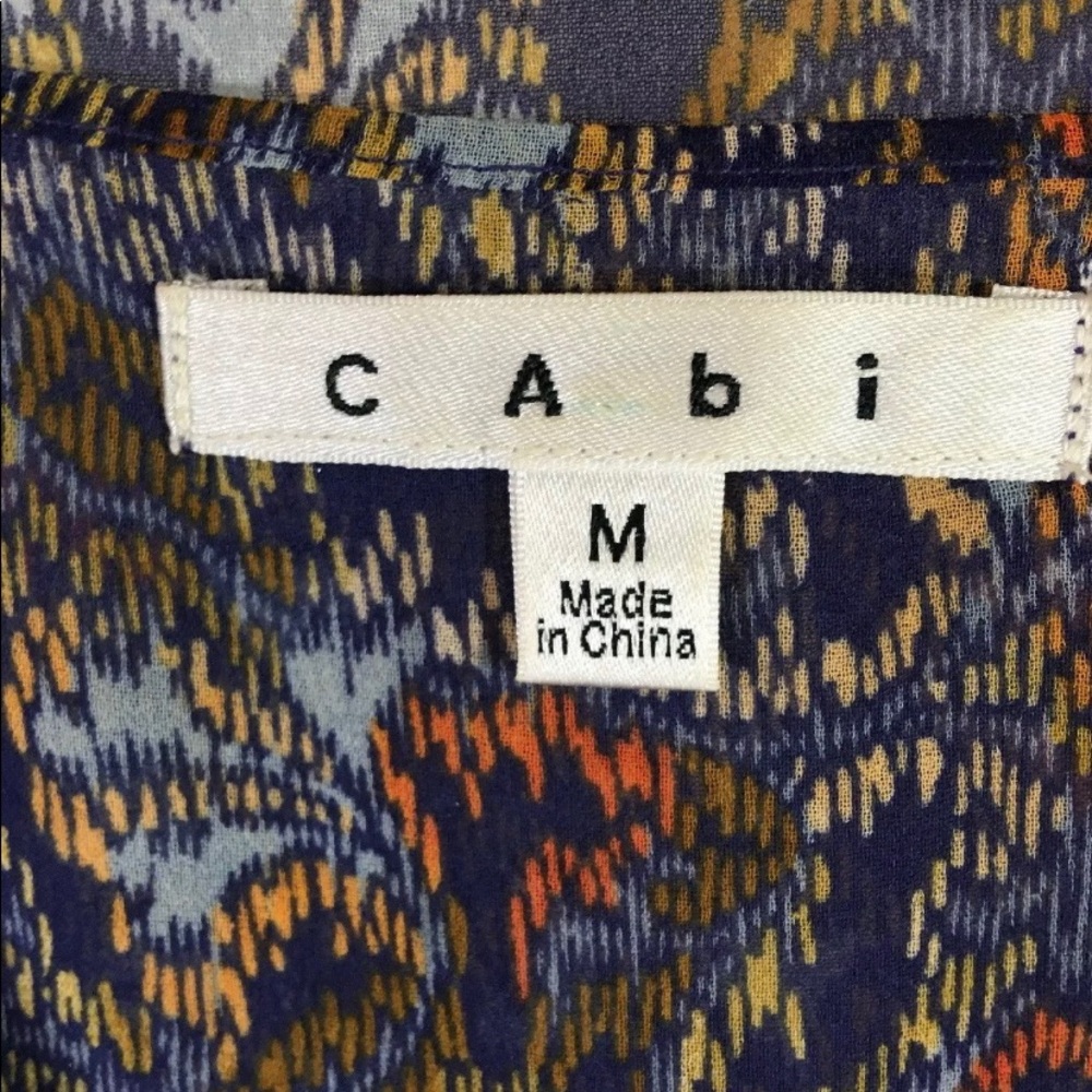 Cabi Tapestry double layer tunic printed blouse M